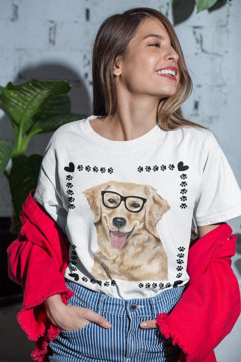 Geeky Good Golden Retriever Unisex T-Shirt